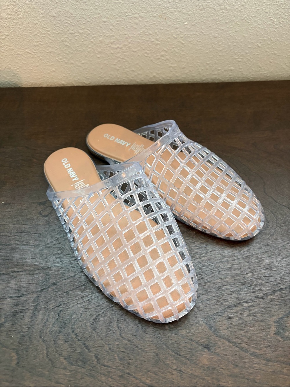 Old Navy Clear Lattice Slide Jellies